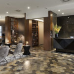 Kafle 3D HONEY BEE P z betonu architektonicznego - MILKE - TEKT Concrete - podłoga Hotel Sadova