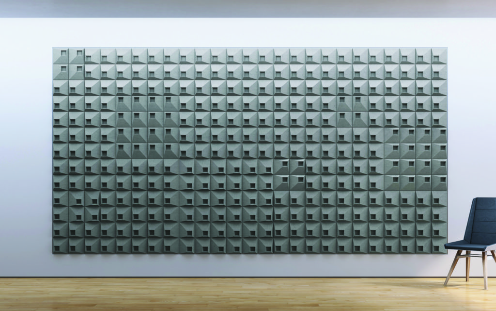 Kompozycja obraz z kafli 3D SQR 1 - TEKT Concrete - MILKE