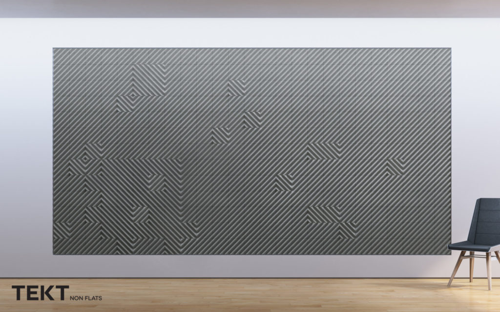 Kompozycja obraz z kafli 3D DIAGO - TEKT Concrete - MILKE