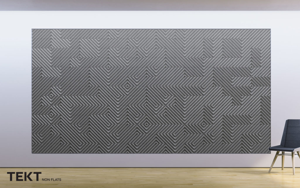 Kompozycja obraz z kafli 3D DIAGO - TEKT Concrete - MILKE
